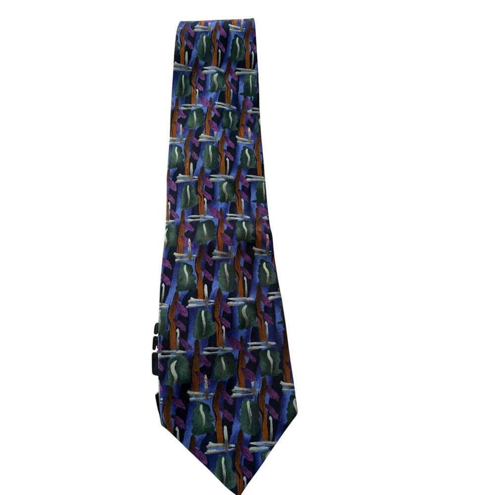 Jerry Garcia California Mission Collection 15 100% Silk Tie Abstract Multicolor - Picture 1 of 4